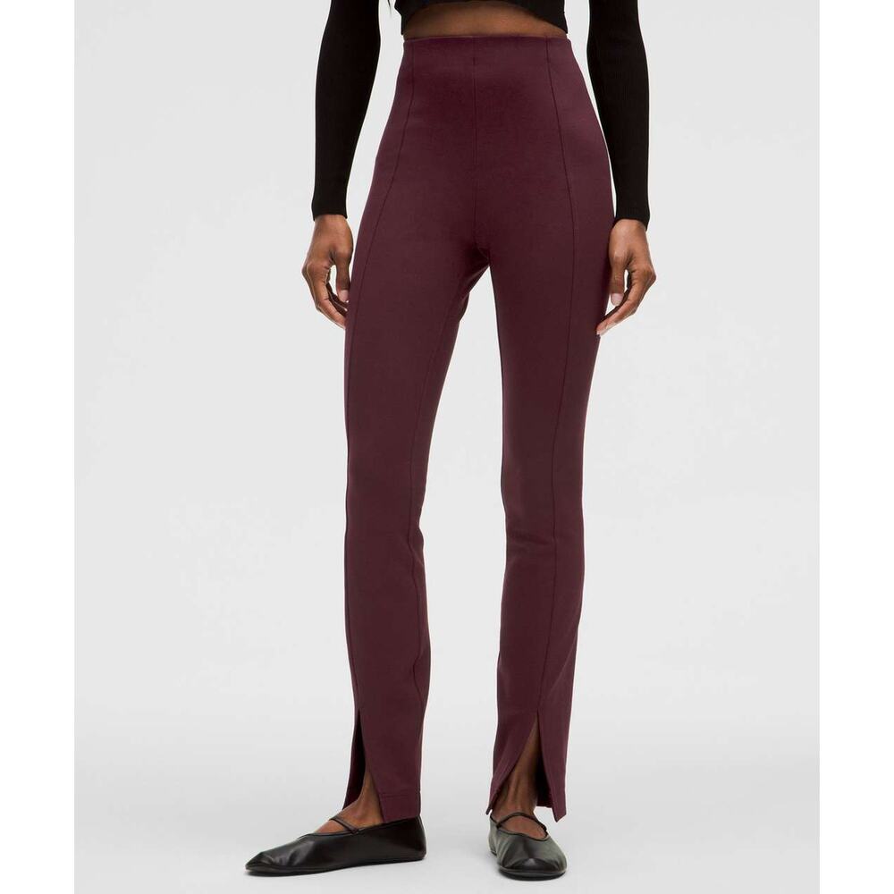 Lululemon Stretch Knit High-Rise Pull-On Pant Garnet Purple Women's Size S NEW